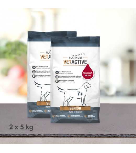 10 kg PLATINUM Vetactive Senior Hundefoder 