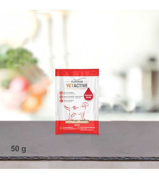 50 gram PLATINUM Vetactive Hypoallargenic Hundefoder foderprøve Til ernæringsfølsomme hunde Flere og flere hunde lider i dag af 50 gram PLATINUM Vetactive Hypoallargenic Hundefoder foderprøve Til ernæringsfølsomme hunde Flere og flere hunde lider i dag af