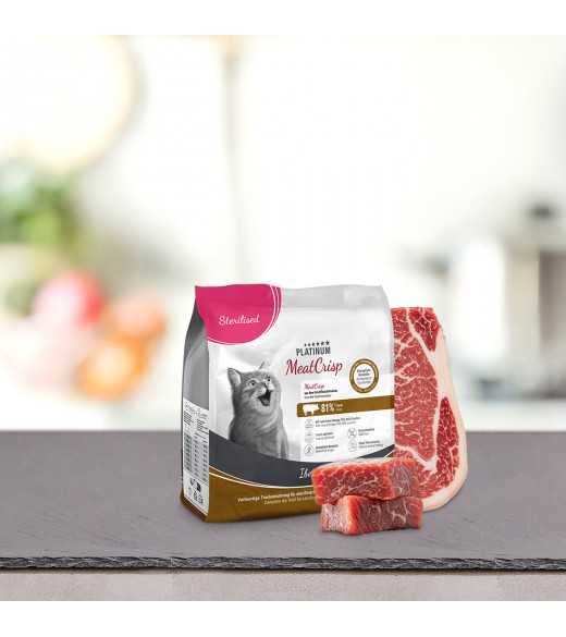 400 gram PLATINUM MeatCrisp Sterilised Iberico kattemad 400 gram PLATINUM MeatCrisp Sterilised Iberico kattemad